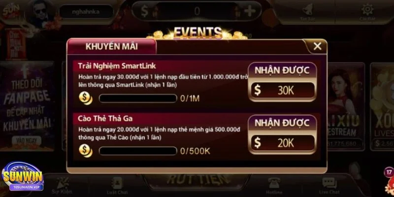 Cập nhật khuyến mãi SUNWIN mới Cập nhật khuyến mãi SUNWIN mới